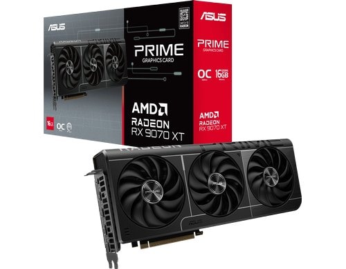 ASUS Prime Radeon RX9070 XT O16G GAMING AMD Radeon RX 9070 XT, 1x HDMI, 3xDP