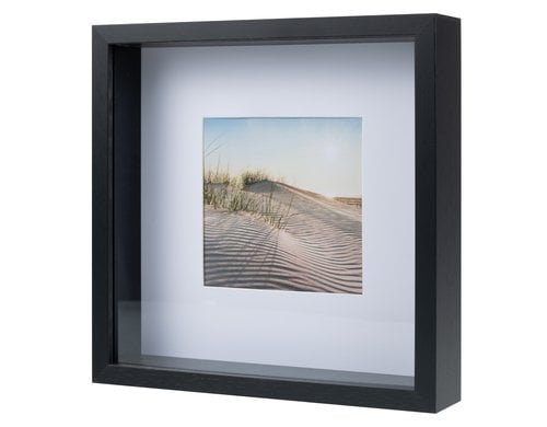 COCON Bilderrahmen schwarz tiefer Rahmen, 25x25cm, mit Innenrahmen