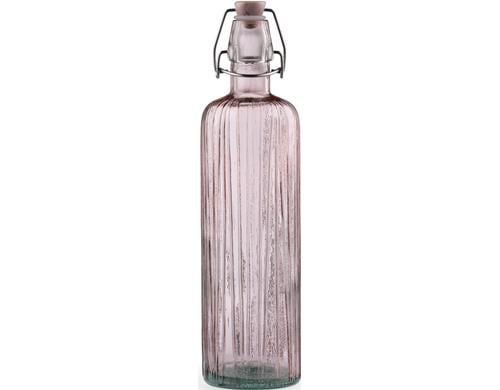 Bitz Glasflasche Kusintha Pink 0.75l 1 Stk., 8x30cm, Glas, Bügelverschluss