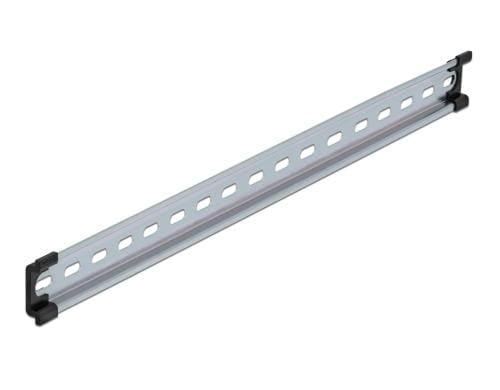 Delock Hutschiene 19, mit Schlitzlöcher 482 x 35 x 7.5mm, Stahl