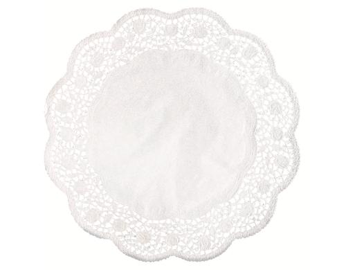 Demmler Tortenspitze Rose 30cm 6 Stück, weiss, rund