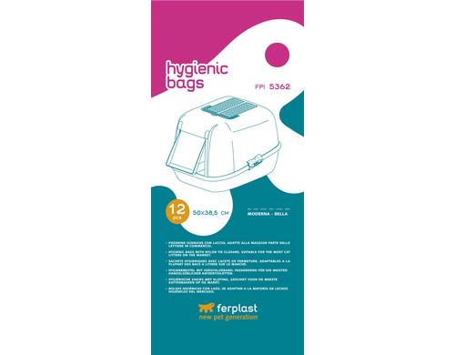 Ferplast Polybeutel FPI 5362, 12Stk. Für Lola, Clear Cat, Moderna, Bella, Prima