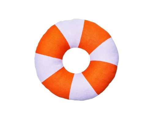 ChicMic Knitted Cotton Pillow Donut D:50cm, Orange