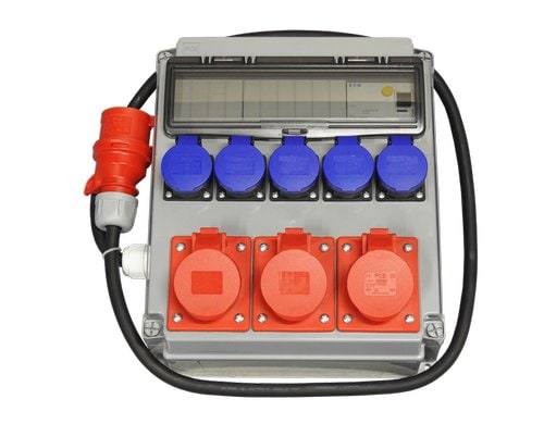 Spälti Mobilverteiler - 1xCEE32/5 2xCEE16/5, 1xT25, 4xT23 Anschlusskab 2m