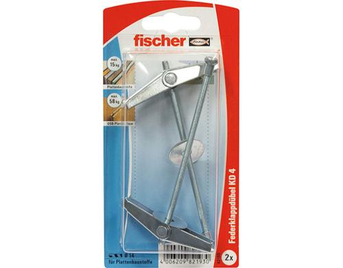 Fischer  84341 Kippdübel KD 4 NV 2 Stück