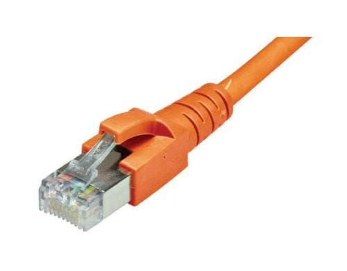 Dätwyler Patchkabel: S/FTP, 0.2m, orange Cat.6A, AWG26, 10Gbps, 500MHz