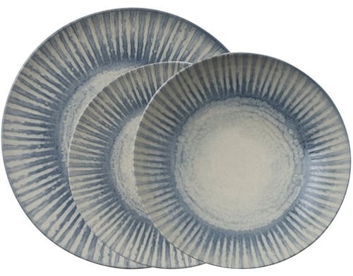 AK Teller Set 12-Teilig Sunlight Blue Stoneware