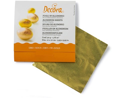 Decora Aluminiumfolie gold 150 Blatt Stück