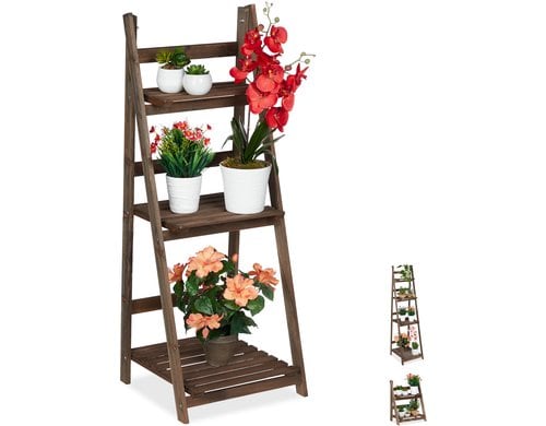 relaxdays Blumentreppe L H x B x T ca. 108 x 41 x 40 cm