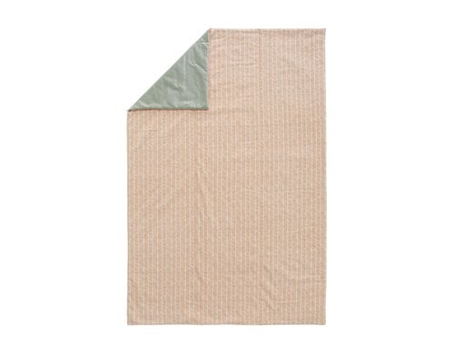 URBANARA Picknickdecke 190x130cm Mallur apricot/weiß/salbeigrün