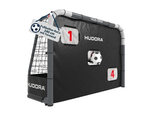 Hudora Fussballtor Roco 240 grau mit Torwand