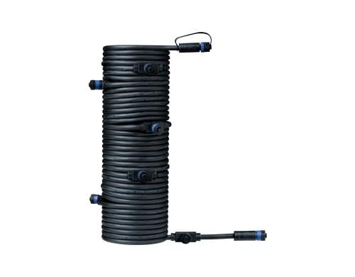 Kabel 1 In-7 Out, max. 150 W, 15 m 24V, IP68, Schwarz