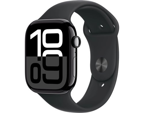 Apple Watch S10 GPS 46 Jet Black Alu M mit Black Sport Band - M/L
