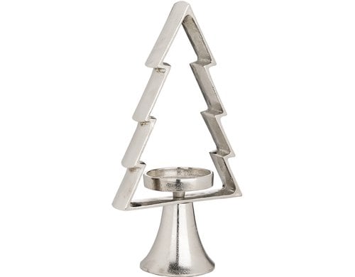 Eglo Kerzenhalter Tanne Mukayle 34 cm Aluminium, L 170, B 95, H 340, Silber