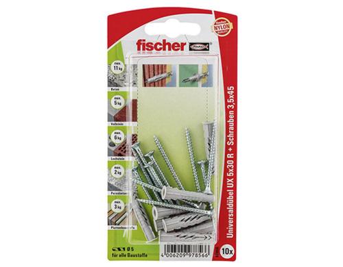 Fischer  503808 Unidübel UX 5X30R S NV 10 Stück