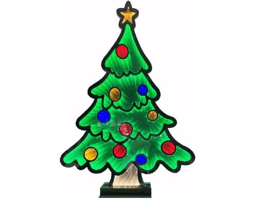 Dameco LED Figur Baum Infinity Effekt 60cm LED ww, inkl. Timer 6/18h, IP55