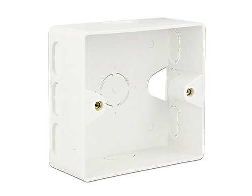 Delock Aufputzgehäuse für Keystone Reinweiss RAL 9010, passend zu Delock 86202
