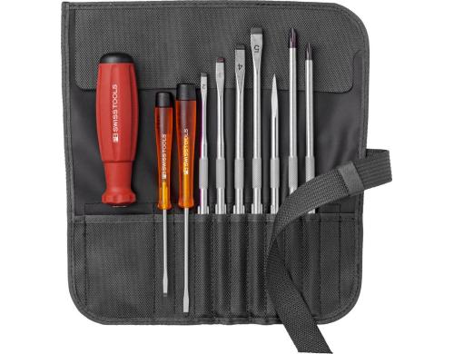PB Rolltasche Schraubenzieher-Set PB8218 10-teilig, Swissgrip für hohe Drehmomente