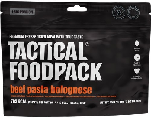TFP BIG Rindfleisch-Pasta Bolognese Netto-Gewicht: 160g Zubereitet: 580g