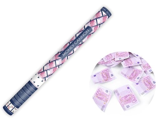 Partydeco Konfettikanone Geld pink, 60 cm