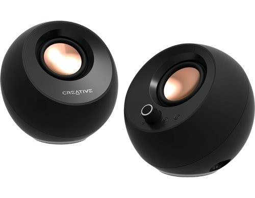 Creative Pebble Pro, 2.0 Lautsprecher Bluetooth 5.3, USB Audio, RGB, schwarz