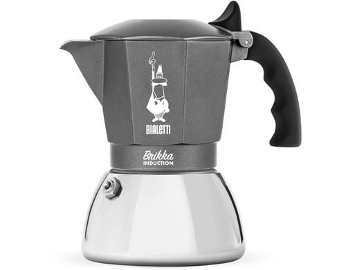 Bialetti Brikka Induction für 4 Tassen Edelstahl, Induktion