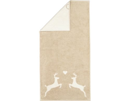 Cawö Gästetuch Hirsch 30x50cm Beige Alpenchic Edition