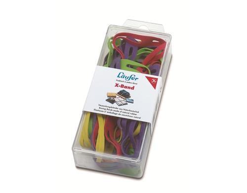 Läufer Gummiringe Kreuzbänder (X-Bands) Grössen sortiert, bunt, 30 g