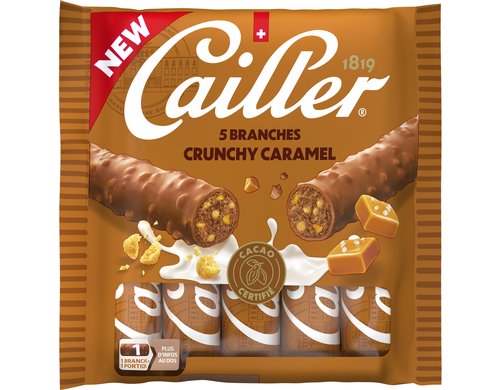 CAILLER Branche Crunchy Caramel 5x23g 5x23g