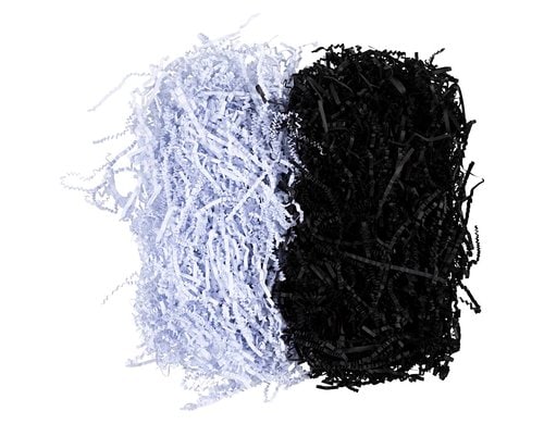 Creativ Company Füllmaterial Papierstreifen, 100g, schwarz-weiss