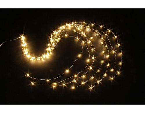 Dameco LED-Angel Hair, 125 LED 125x LED, 100cm warm white