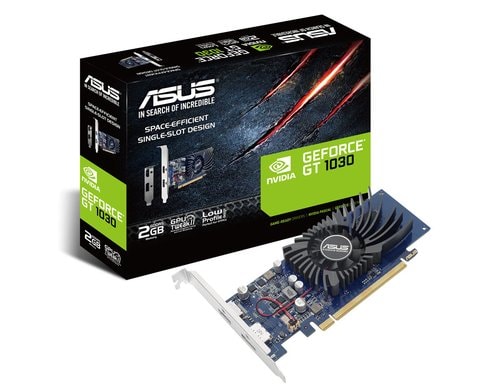 ASUS GT1030, 2GB DDR5, PCI-E 3.0 GeForce GT1030, LP, 1x DVI-D, 1x HDMI