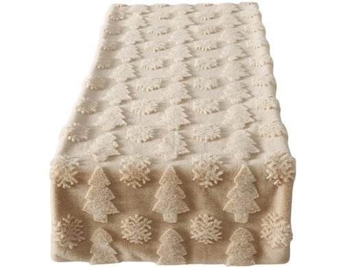 Boltze Tischläufer Naina Beige Textil, 144x40cm