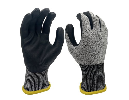 FTM Arbeitshandschuh Grösse 8/M, sz-ws, schnittfest, 12er Set