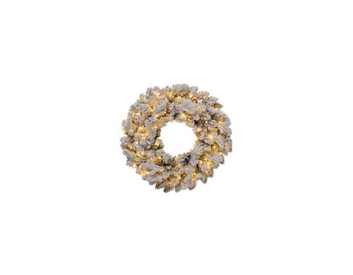 STT LED Kranz Snowy Wreath 50 180LED ww, 165tips, D50cm