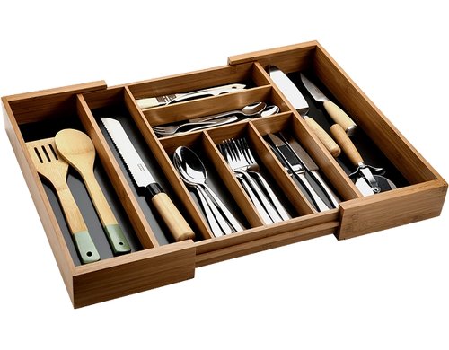 Kesper Besteckkasten ausziehbar B: 35 - 57 cm, T: 43 cm, H: 5 cm