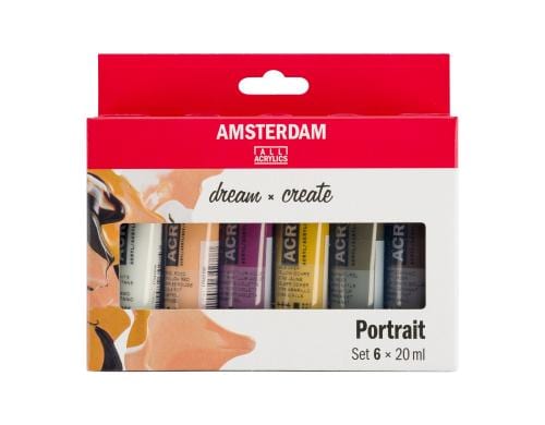 Amsterdam Acrylfarbe Portrait 6 Tuben à 20ml