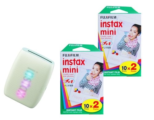Fujifilm Instax Mini Link3 Sage Green  KIT Inkl. 2 x Duo Pack