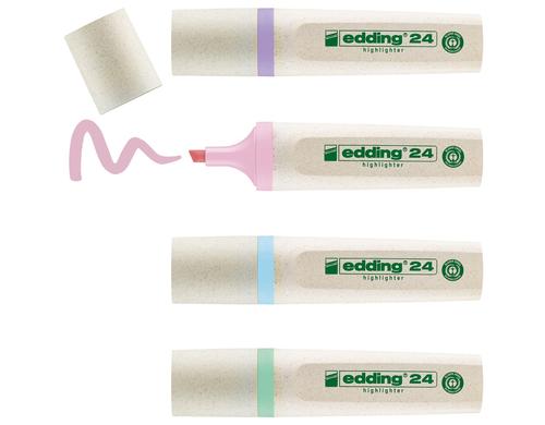 Edding Textmarker 24 EcoLine pastell 4 Stück assortiert