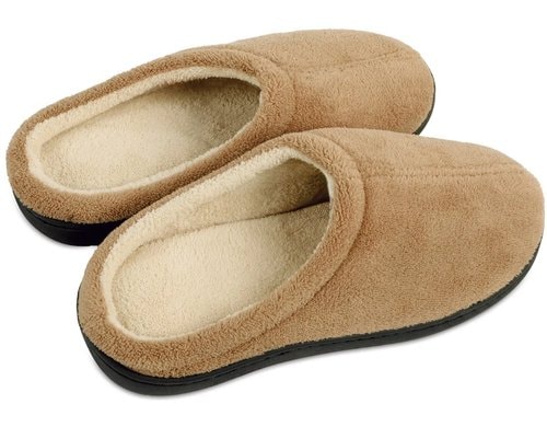 VITALmaxx Komfort-Slipper 43/44 hellbraun/schwarz