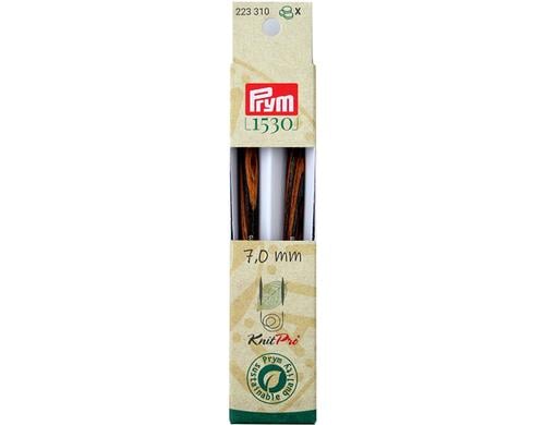 Prym Stricknadelspitzen Natural, lang 7.00 mm, 11.6 cm, Birkenholz