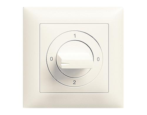 Feller EDIZIOdue Drehschalter 0-1-0-2, UP Umschalter 2/1L, weiss