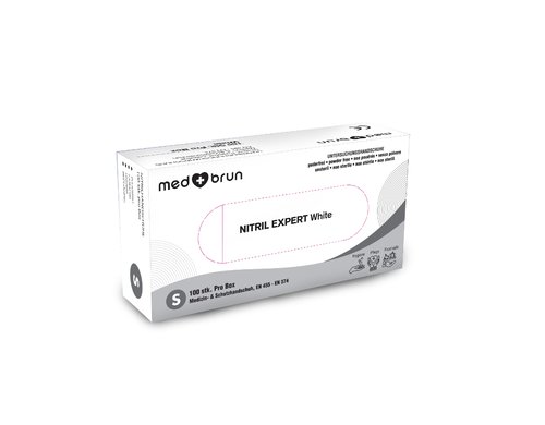MEDBRUN EXPERT Nitrilhandschuhe White GR. M