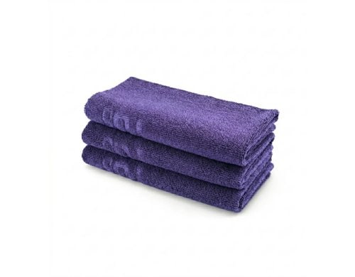 3er Set Edgeless Towel 40x40cm , 350 GSM , Violett