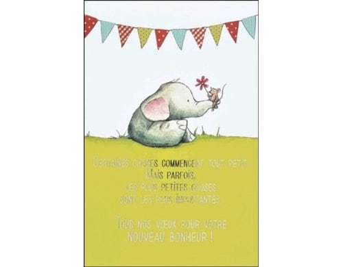 ABC carte de naissance B6, 116 x 173 mm, avec enveloppe