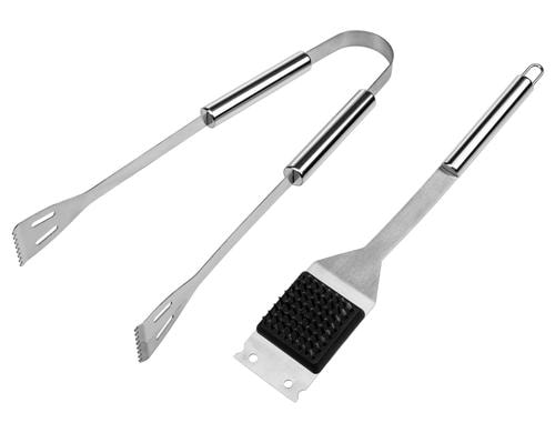 KOOR Grillzange und Drahtbürste Edelstahl