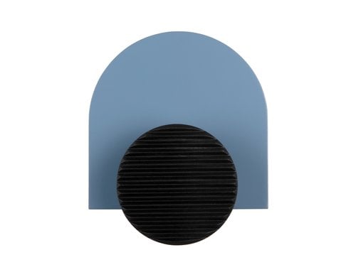 present time Wandhaken Single Knob MDF aus China, 18x4.5x15cm, Classic blue