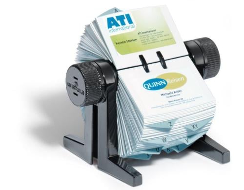 Durable Visitenkartenhalter Cubo 200 Hüllen für 400 Visitenkarten, Register