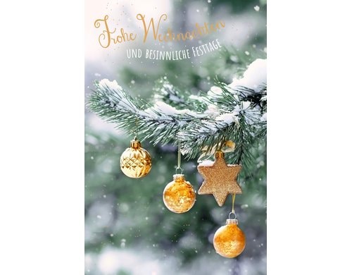 ABC Weihnachtskarte Frohe Weihnachten Format B6, 125x176mm, 1 Stück