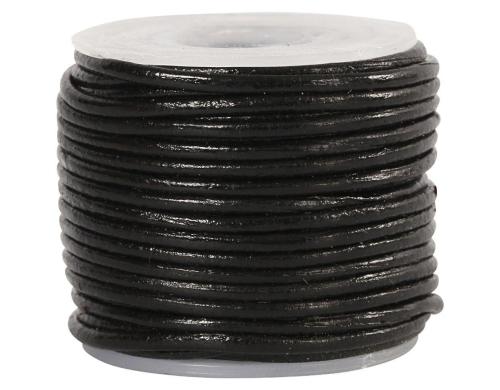 Creativ Company Lederband Stärke: 1 mm, Schwarz, 10m